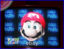 Rare Nintendo STORE DISPLAY RED TV CRT KB Toy Kiosk Sign Shelf Demo Cabinet N64