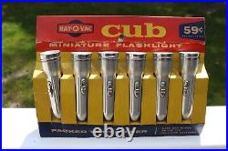 Rare Nos Store Display 12 Display Ray-o-vac Cub Miniature Flashlights