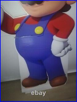 Rare Official Large Super Mario with mushroom store display standee Nintendo