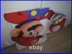 Rare Official Large Super Mario with mushroom store display standee Nintendo