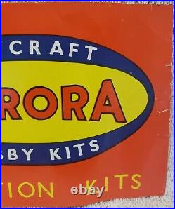 Rare Original 1960's Aurora Playcraft GB Hobby Shop Store Display Sign 17 X 4.5