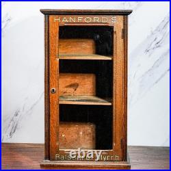 Rare Original Hanford's Balsam Myrrh Medicine Advertising Store Display Cabinet Rare Original Hanford's Balsam Myrrh Medicine Advertising Store Display Cabinet