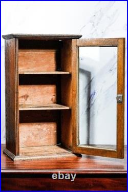 Rare Original Hanford's Balsam Myrrh Medicine Advertising Store Display Cabinet Rare Original Hanford's Balsam Myrrh Medicine Advertising Store Display Cabinet