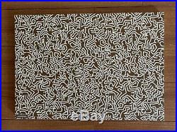 Rare Original KEITH HARING and COACH Brown Shelf STORE DISPLAY Art