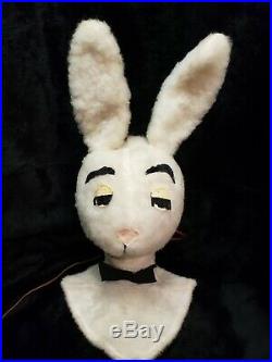 Rare PLAYBOY BUNNY ANIMATED STORE DISPLAY MANNEQUIN HEAD Vintage 1960s