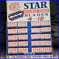 Rare Pair Vintage Star Blade NOS Store Display Variant 4 for 10 Cents Full