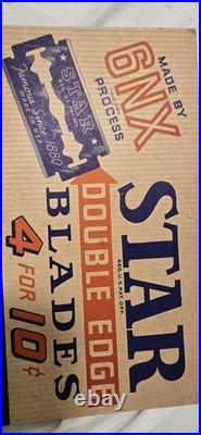 Rare Pair Vintage Star Blade NOS Store Display Variant 4 for 10 Cents Full