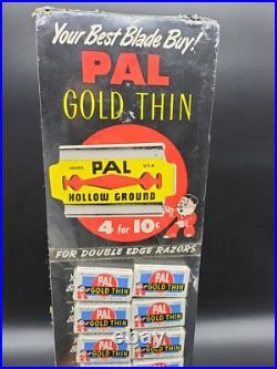 Rare Pal Hollow Ground Razor Countertop Store Display from 30's-40's