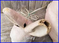 Rare Paper Mache Pulp Store Display Lighted Bunny Rabbit Easter Decor Lg 36 Vtg