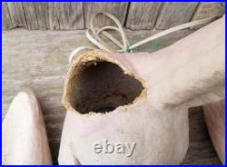 Rare Paper Mache Pulp Store Display Lighted Bunny Rabbit Easter Decor Lg 36 Vtg