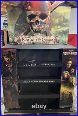 Rare Pirates Of The Caribbean At Worlds End 2007 DVD Release Store Display Rack