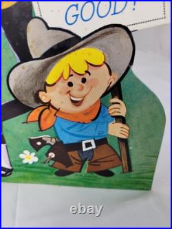Rare Planter Peanuts Cardboard Store Display Sign with Mr Peanut Petey Planter