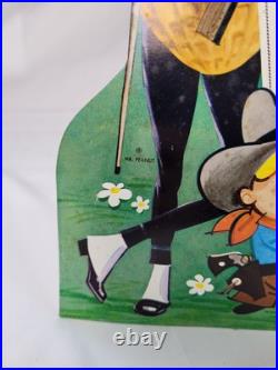 Rare Planter Peanuts Cardboard Store Display Sign with Mr Peanut Petey Planter