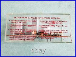 Rare RCA Victor Space Age Sealed Circuitry Lucite Display Box 1964