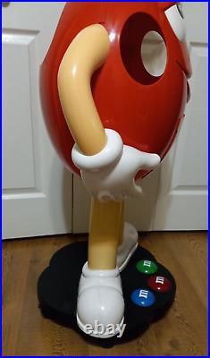 Rare! Red M&M Candy Character Promo Store Display 42 Tall, On Wheels