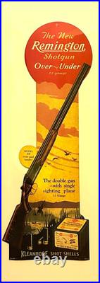 Rare Remington Kleanbore Over/Under Shotgun Cardboard Die-Cut Store Display