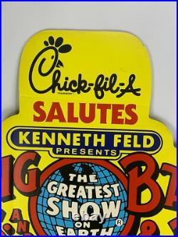 Rare Ringling Bros Circus Chick-Fil-A Clown College Store Display Sign 36x24