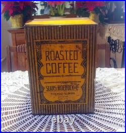 Rare Roasted Coffee 25 Lb Tin Sears Roebuck & Co. Chicago Store Display
