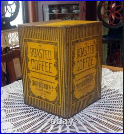 Rare Roasted Coffee 25 Lb Tin Sears Roebuck & Co. Chicago Store Display