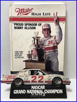 Rare SIGNED 1983 MILLER High Life BOBBY ALLISON Nascar Champion STORE DISPLAY