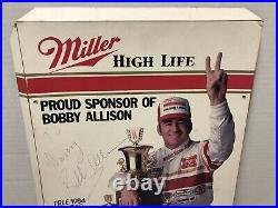 Rare SIGNED 1983 MILLER High Life BOBBY ALLISON Nascar Champion STORE DISPLAY