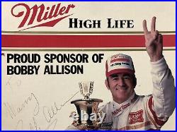 Rare SIGNED 1983 MILLER High Life BOBBY ALLISON Nascar Champion STORE DISPLAY