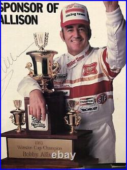 Rare SIGNED 1983 MILLER High Life BOBBY ALLISON Nascar Champion STORE DISPLAY