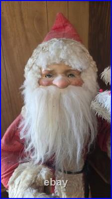 Rare Santa Claus Christmas store display 32 Inch Nodder