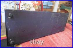 Rare Sealpacker Chief Store Display Vintage Glass And Wood Box 18 1/2 ×6