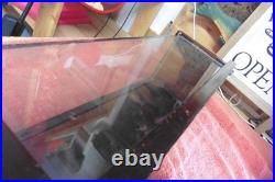 Rare Sealpacker Chief Store Display Vintage Glass And Wood Box 18 1/2 ×6