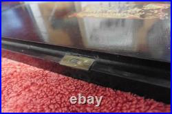 Rare Sealpacker Chief Store Display Vintage Glass And Wood Box 18 1/2 ×6