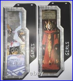 Rare Set of 4 1999 Star Wars Episode 1 LEGO Store Display Hanging Sign