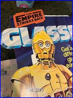 Rare Star Wars Burger King Glasses Store Display Vintage R2-D2 C3-P0 Empire