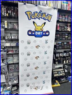 Rare Store Vinyl Display Pokémon Dealer Store Banner Sign! Pokémon Day 2022