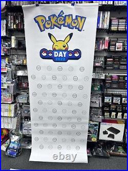 Rare Store Vinyl Display Pokémon Dealer Store Banner Sign! Pokémon Day 2022