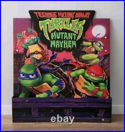 Rare TMNT Ninja Turtles 3D Advertising Sign Retail Display Poster 41.5 X 36