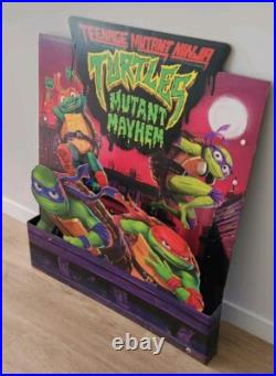 Rare TMNT Ninja Turtles 3D Advertising Sign Retail Display Poster 41.5 X 36