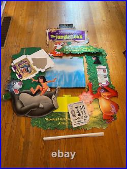 Rare The JUNGLE BOOK DISNEY VIDEO STORE DISPLAY STAND UP VHS BOX Sign