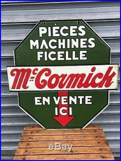 Rare Tole Materiel Agricole MC Cormick Tracteur Piece Machine Ficelle Double