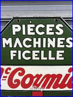 Rare Tole Materiel Agricole MC Cormick Tracteur Piece Machine Ficelle Double