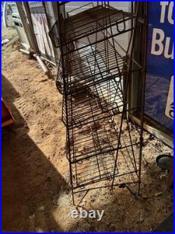 Rare Tom's Snacks Store Display Wire Rack 49 X 36.5 6 Shelves Heavy