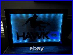 Rare Tony Hawk Skateboard Store Lighted Sign Display Clothing Advertising Wooden