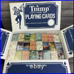 Rare Trump Store Display With 125 Decks Of Playing Cards Vintage New Hoyle USA