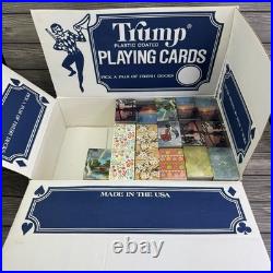 Rare Trump Store Display With 125 Decks Of Playing Cards Vintage New Hoyle USA