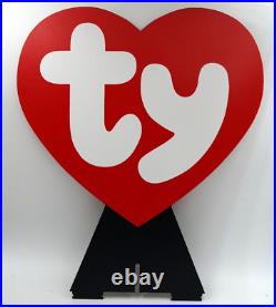 Rare Ty Beanie Babies Large Heart Shaped Store Display Sign 18.5 Tall