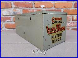 Rare VTG Chrome Control Piston Metal Advertising Gas Station Storage Cabinet Box