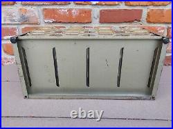 Rare VTG Chrome Control Piston Metal Advertising Gas Station Storage Cabinet Box