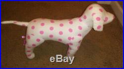 Rare Victoria Secret PINK dog soft body store display prop VS puppy polka dot