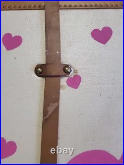 Rare Victorias Secret Oversized Trunk Store Display Leather Belted Storage 48