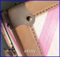 Rare Victorias Secret Oversized Trunk Store Display Leather Belted Storage 48